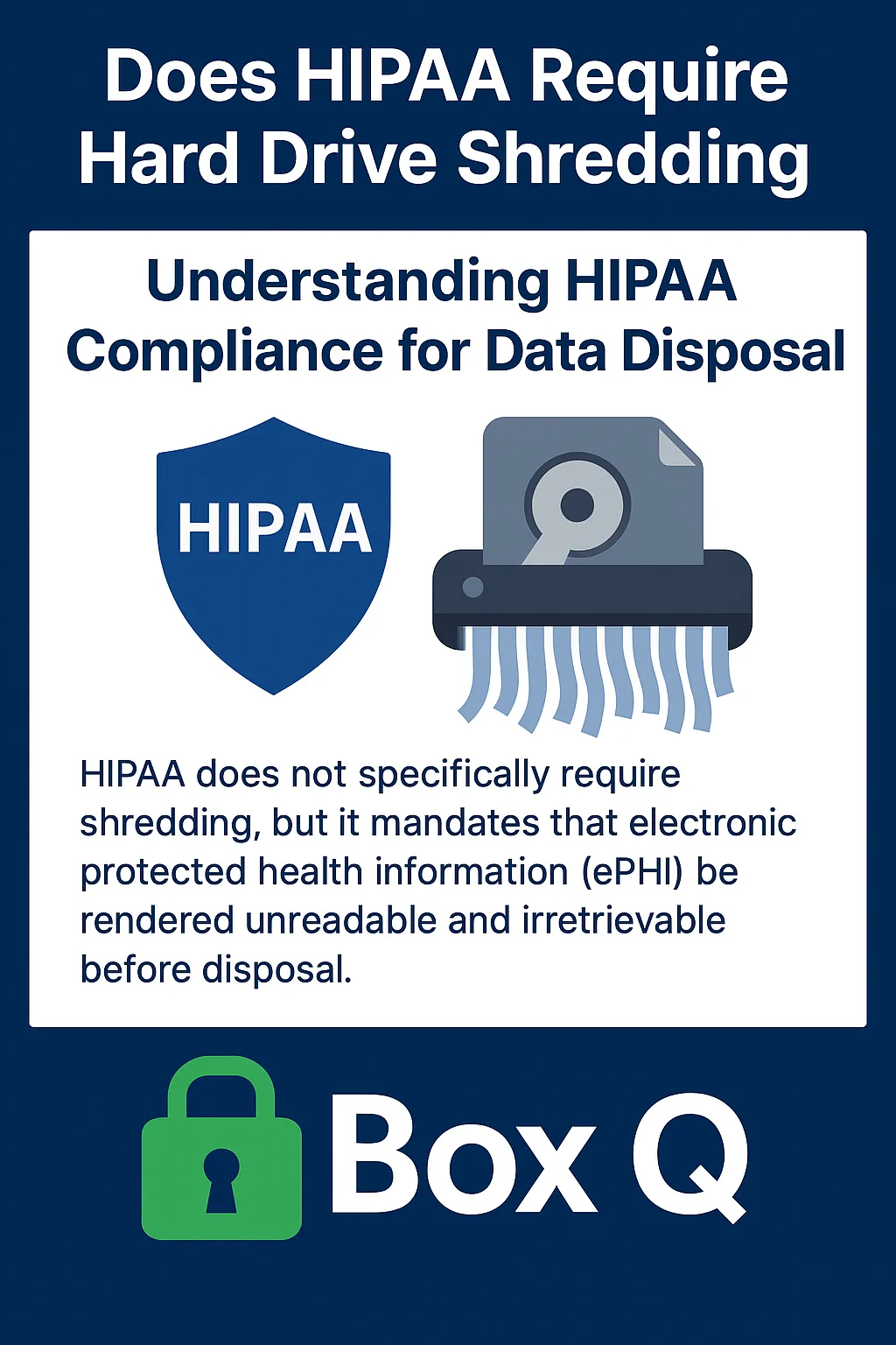 Does HIPAA Require Hard Drive Shredding